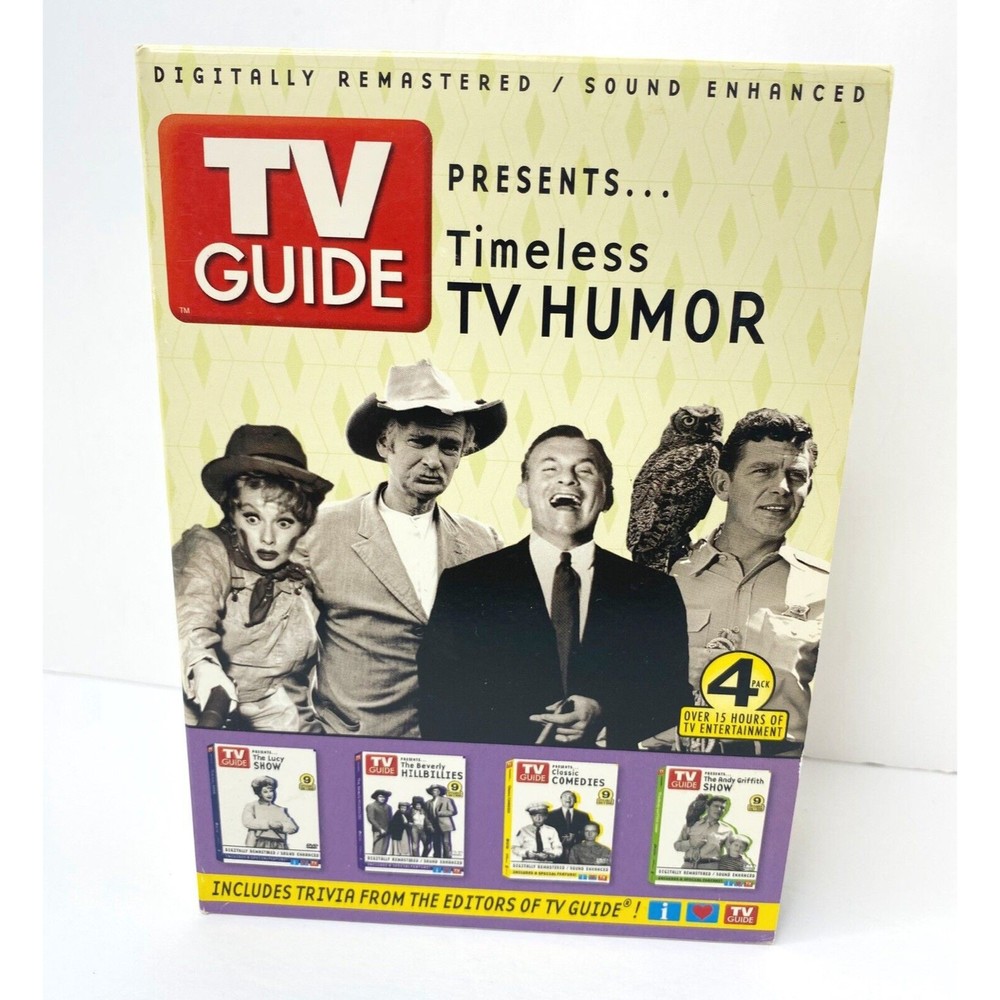 2004 TV Guide 4 DVD Set Timeless TV Humor Lucy Andy Griffith Beverly Hillbillies